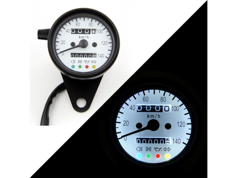 Спідометр "K=1.4 0-140KMH" 60mm LED чорний/білий. 0628 GEON SCRAMBLER 250 ut-00009894 фото