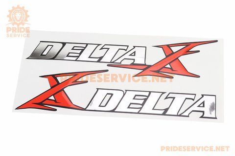 Наклейка "DELTA" на пластик бічний лев./прав. к-кт 2шт (25х6см) відмінна якість p-502359 фото